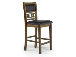Mor Furniture Gia Counter Height Extendable Round Dining Table & 2 Stools In Gray