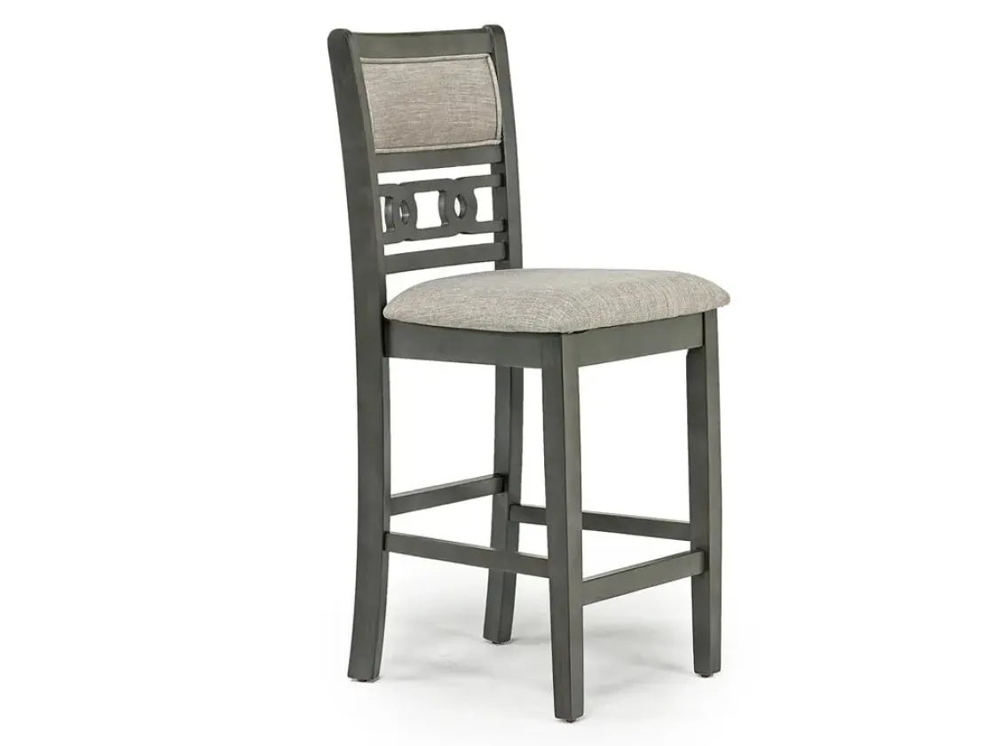 Mor Furniture Gia Counter Height Extendable Round Dining Table & 2 Stools In Gray