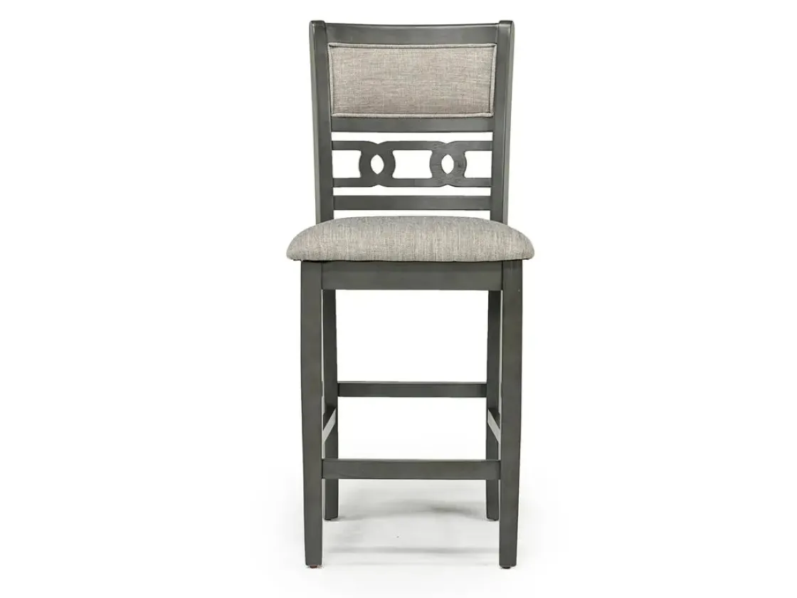 Mor Furniture Gia Counter Height Extendable Round Dining Table & 2 Stools In Gray