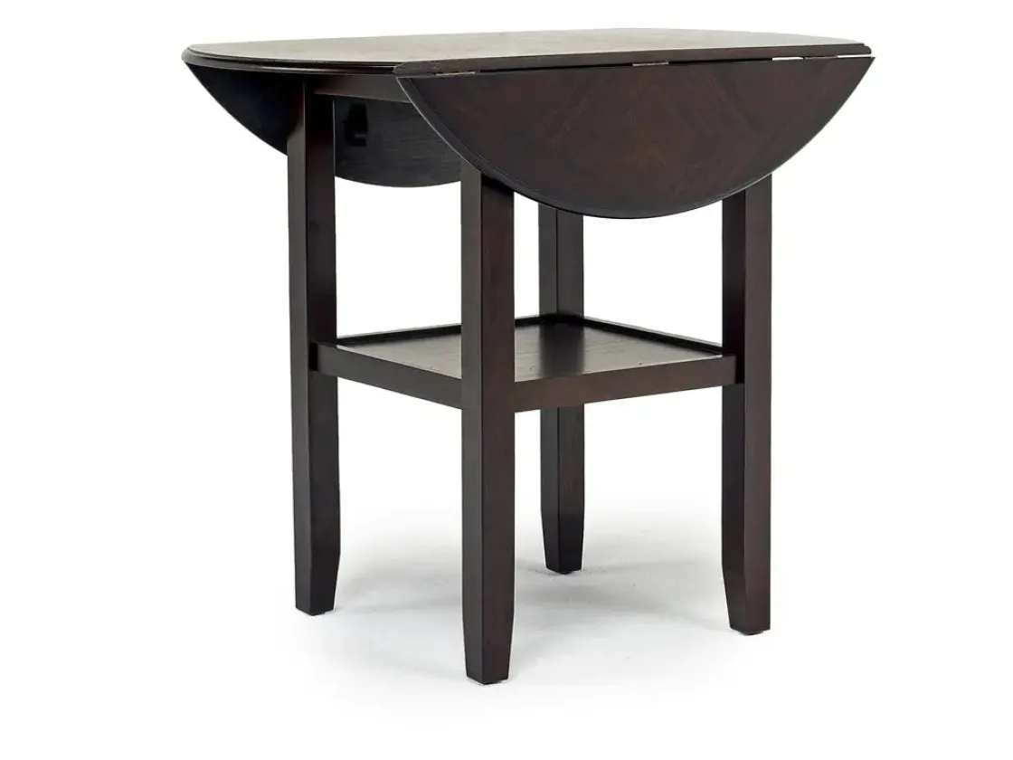 Mor Furniture Gia Counter Height Extendable Round Dining Table & 2 Stools In Gray