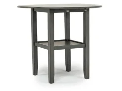 Mor Furniture Gia Counter Height Extendable Round Dining Table & 2 Stools In Gray