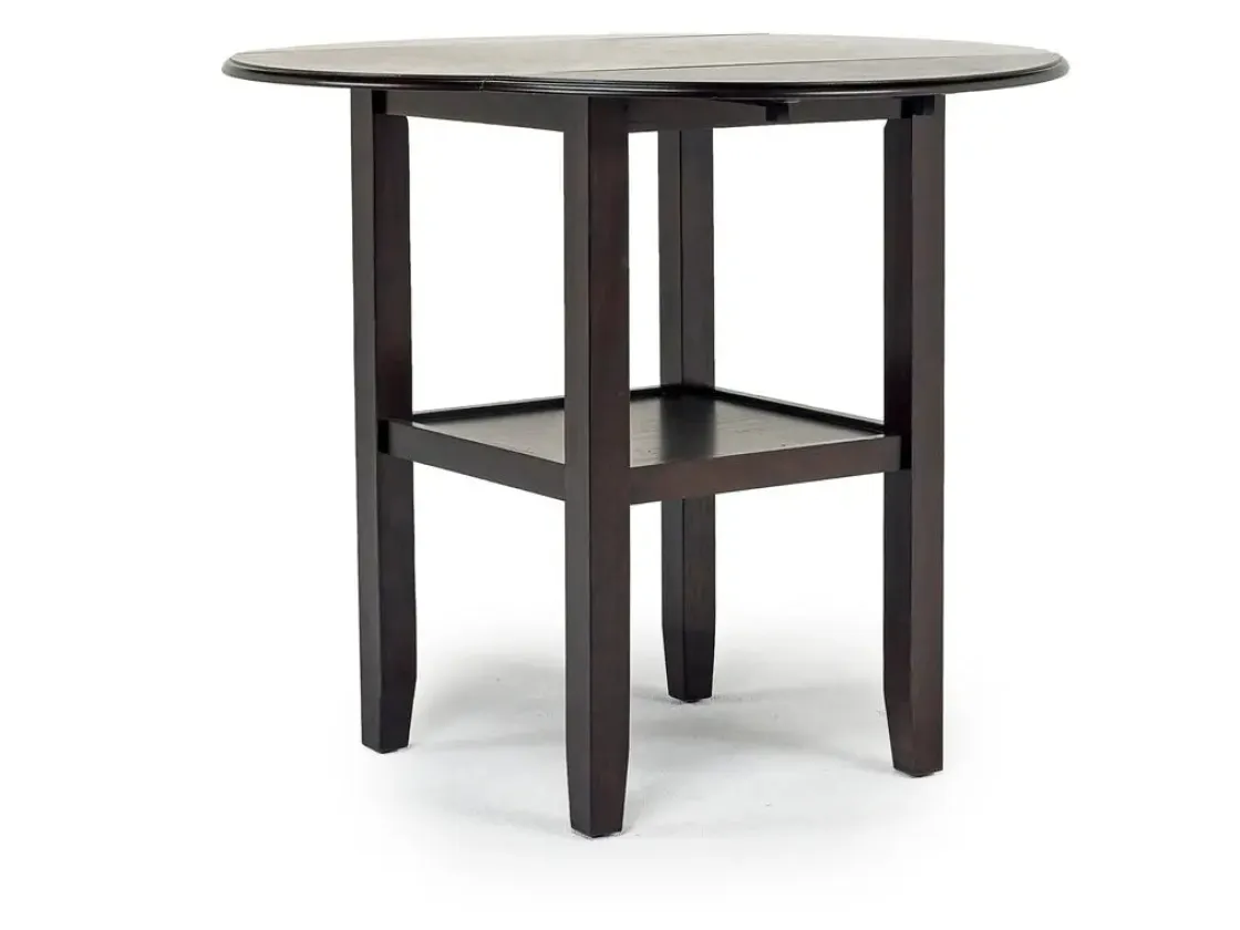 Mor Furniture Gia Counter Height Extendable Round Dining Table & 2 Stools In Gray