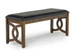 Mor Furniture Gia Dining Bench In Dark Brown
