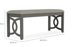 Mor Furniture Gia Dining Bench In Dark Brown