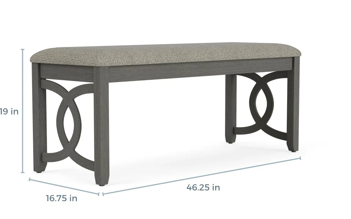 Mor Furniture Gia Dining Bench In Dark Brown