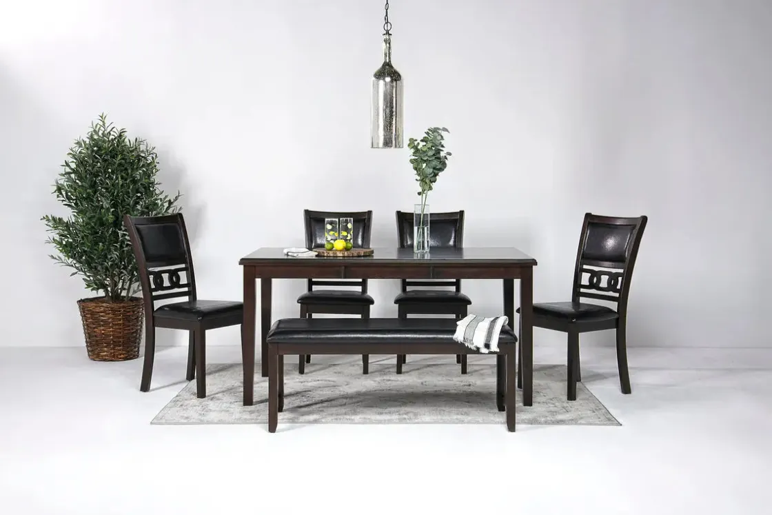 Mor Furniture Gia Dining Bench In Dark Brown