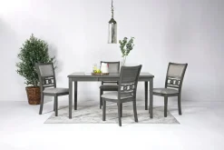 Mor Furniture Gia Dining Table & 4 Chairs In Dark Brown