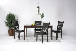 Mor Furniture Gia Dining Table & 4 Chairs In Dark Brown