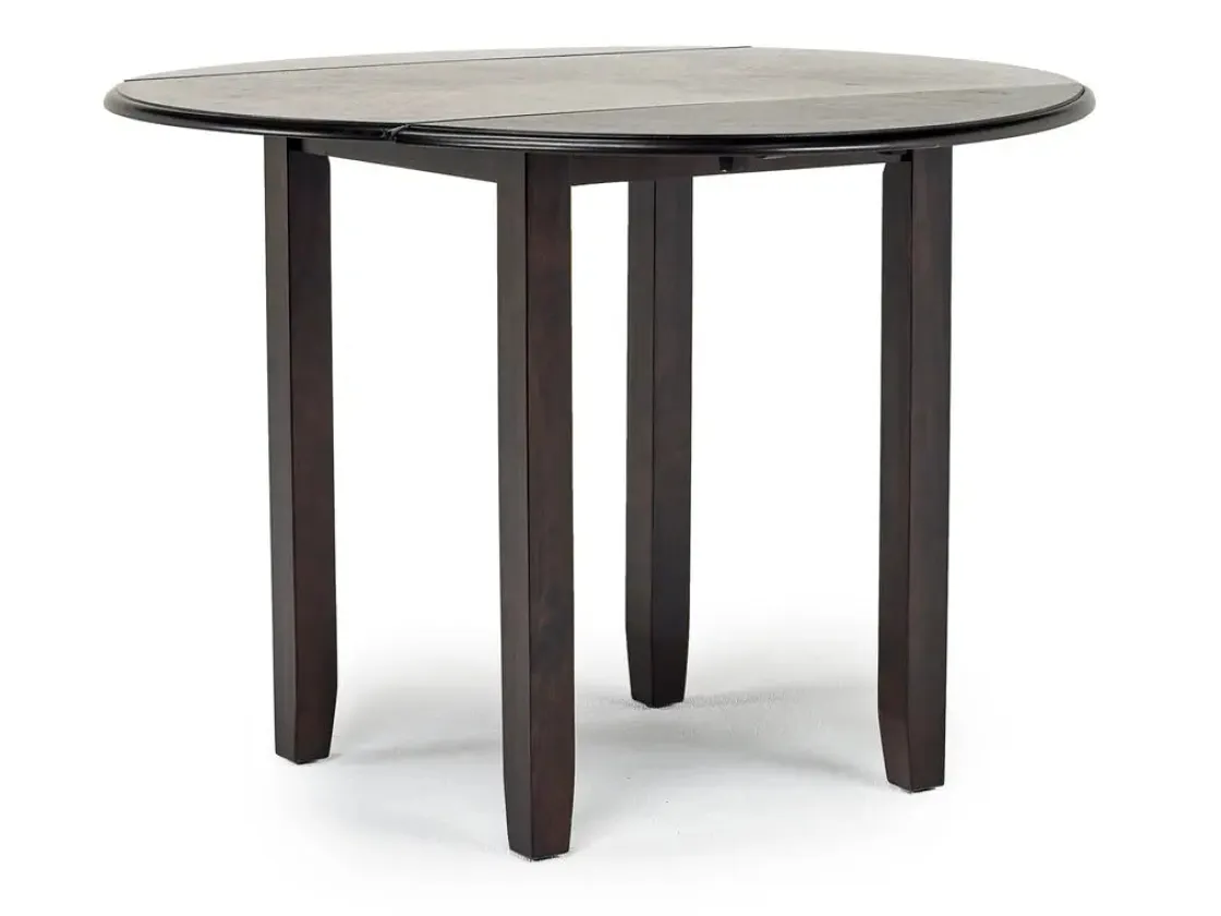 Mor Furniture Gia Extendable Round Dining Table & 2 Chairs In Dark Brown