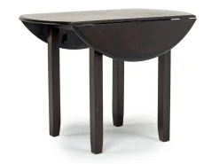 Mor Furniture Gia Extendable Round Dining Table & 2 Chairs In Dark Brown