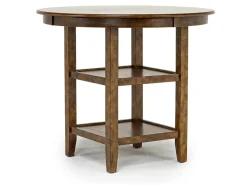 Mor Furniture Gia Round Counter Height Dining Table & 4 Stools In Gray