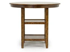 Mor Furniture Gia Round Counter Height Dining Table & 4 Stools In Gray