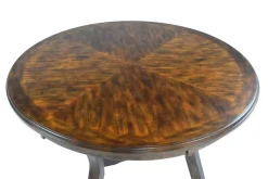 Mor Furniture Gia Round Dining Table & 4 Chairs In Dark Brown