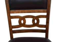 Mor Furniture Gia Round Dining Table & 4 Chairs In Dark Brown