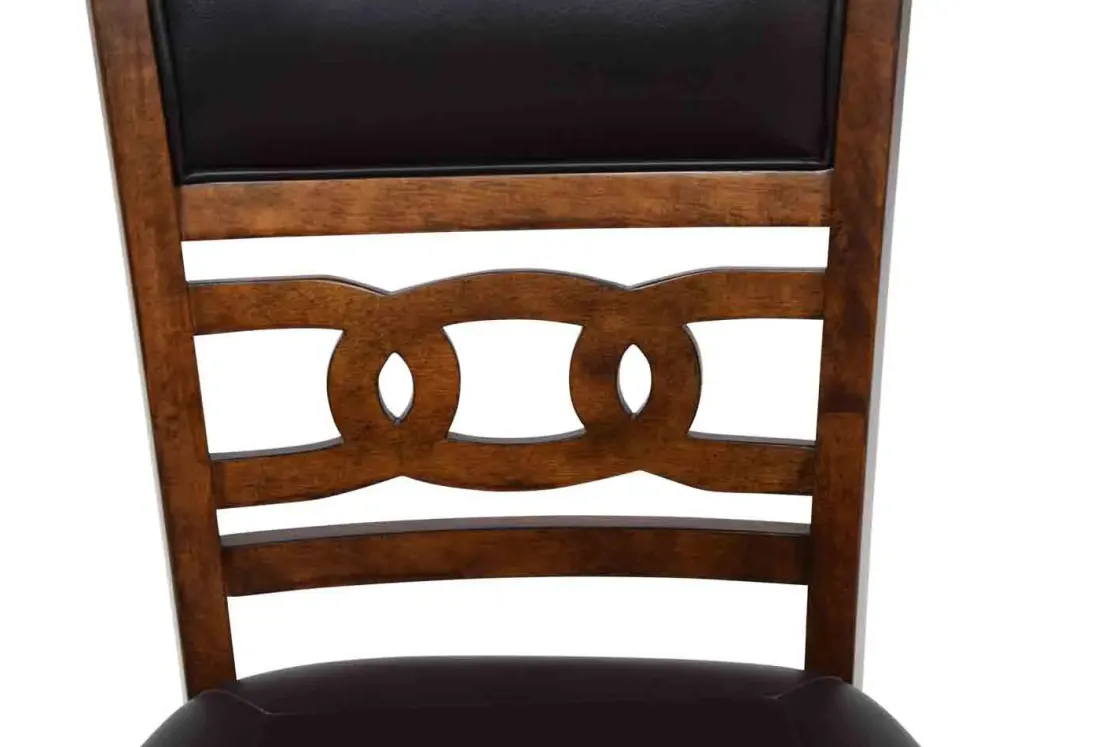 Mor Furniture Gia Round Dining Table & 4 Chairs In Dark Brown