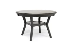 Mor Furniture Gia Round Dining Table & 4 Chairs In Dark Brown
