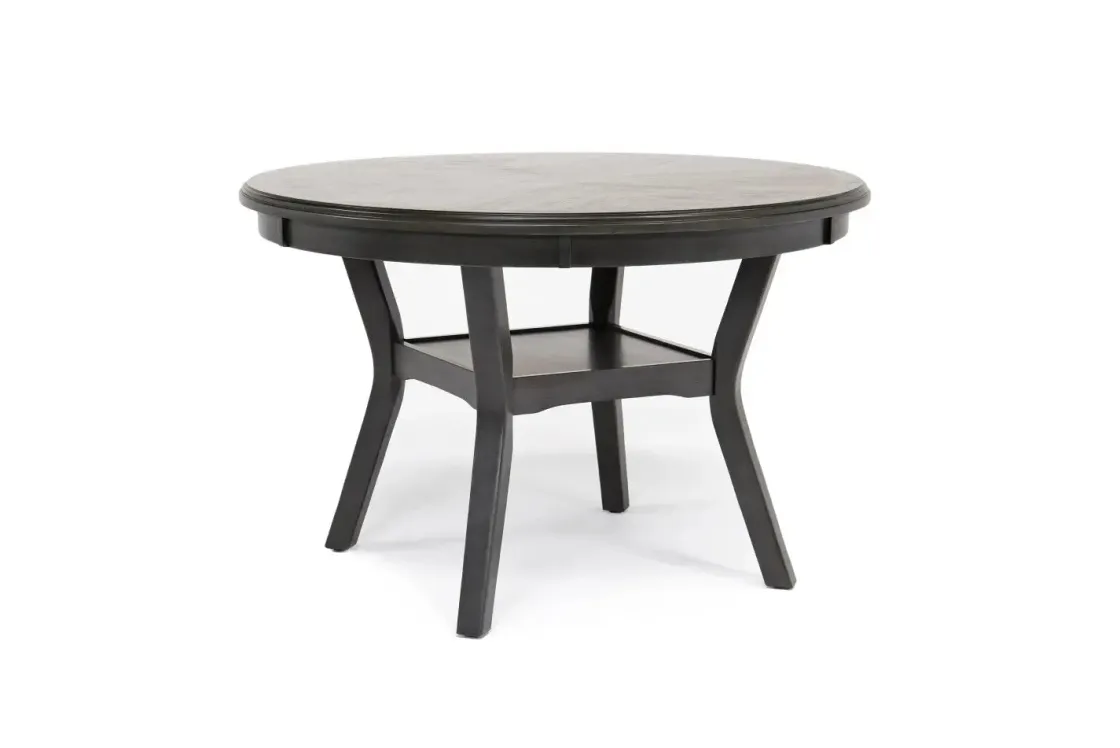 Mor Furniture Gia Round Dining Table & 4 Chairs In Dark Brown