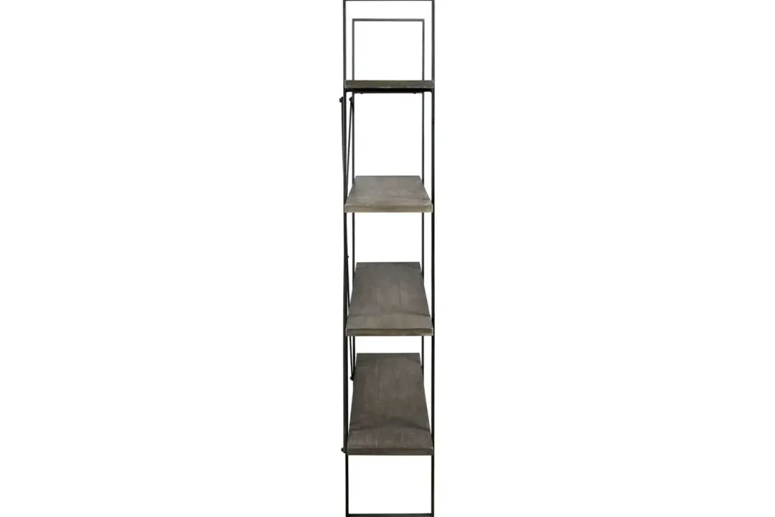 Mor Furniture Gilesgrove Tall Bookcase In Black & Gray