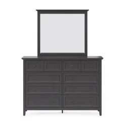 Mor Furniture Grace Panel Bed, Dresser, Mirror & Nightstand In Snowfall, Full