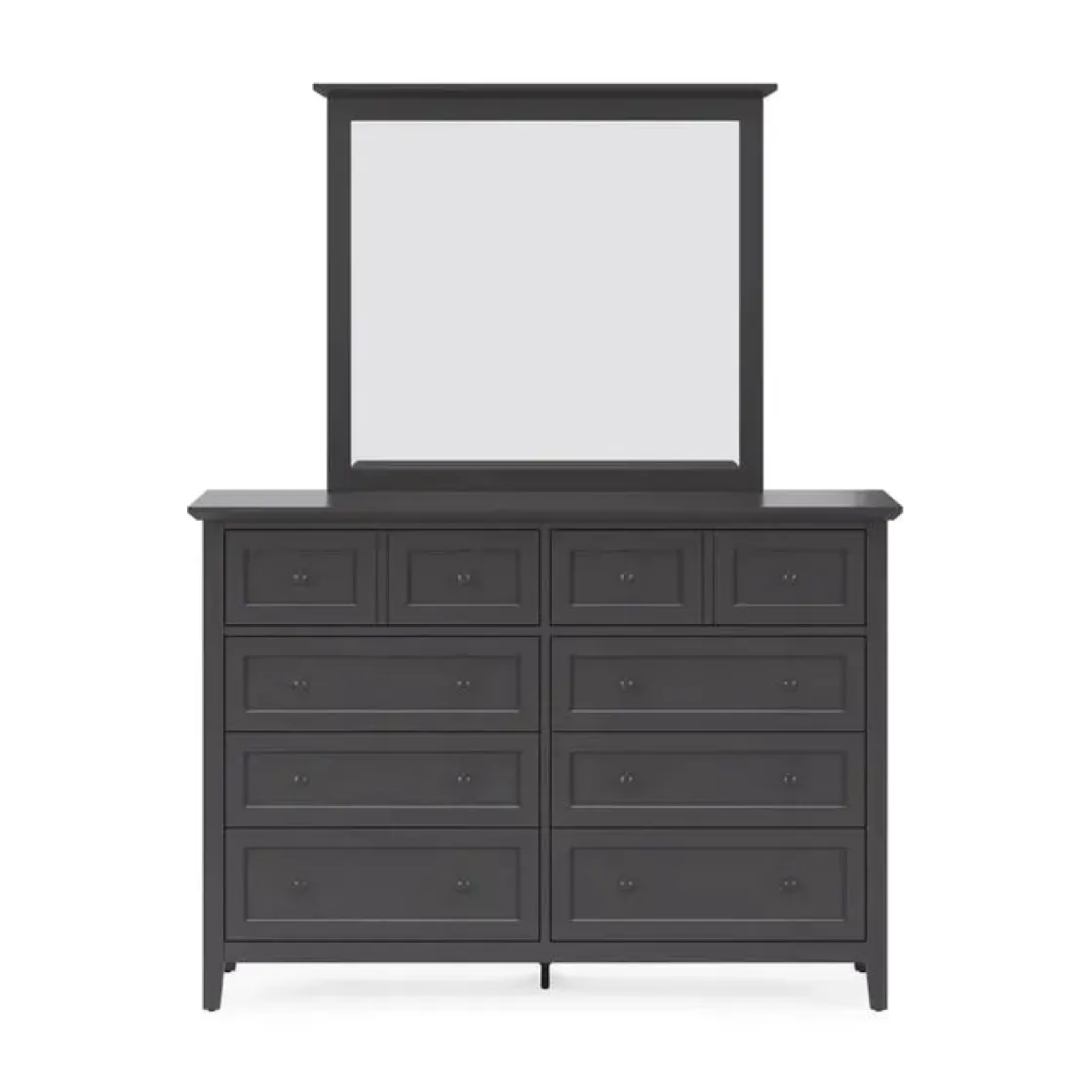 Mor Furniture Grace Panel Bed, Dresser, Mirror & Nightstand In Snowfall, Full