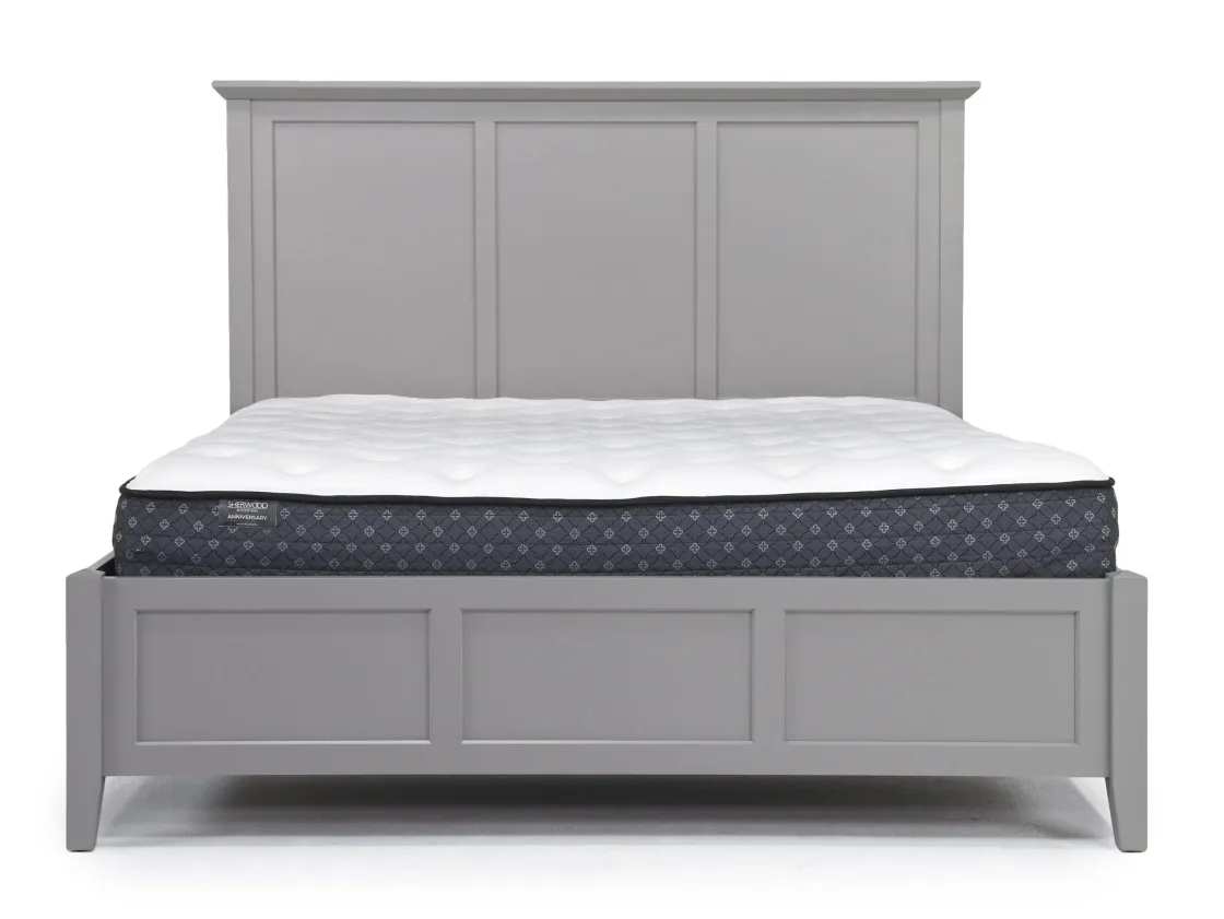 Mor Furniture Grace Panel Bed, Dresser, Mirror & Nightstand In Snowfall, Full