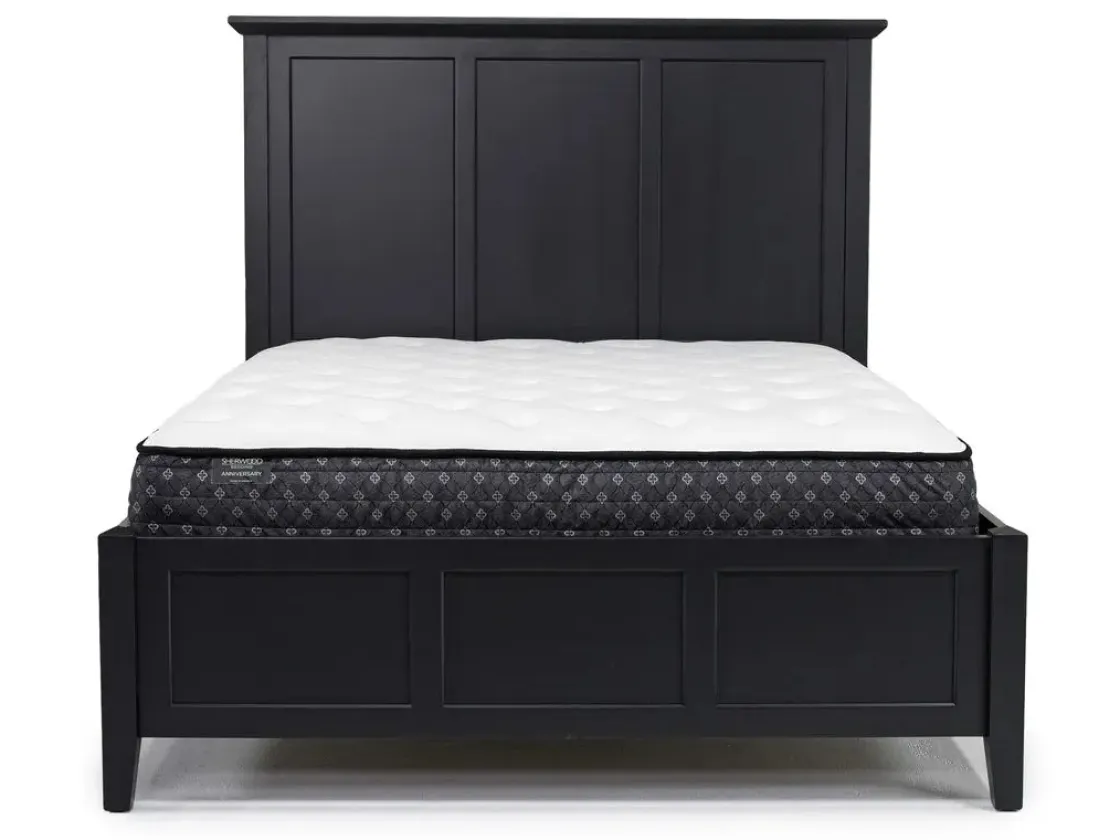 Mor Furniture Grace Panel Bed, Dresser, Mirror & Nightstand In Snowfall, Full