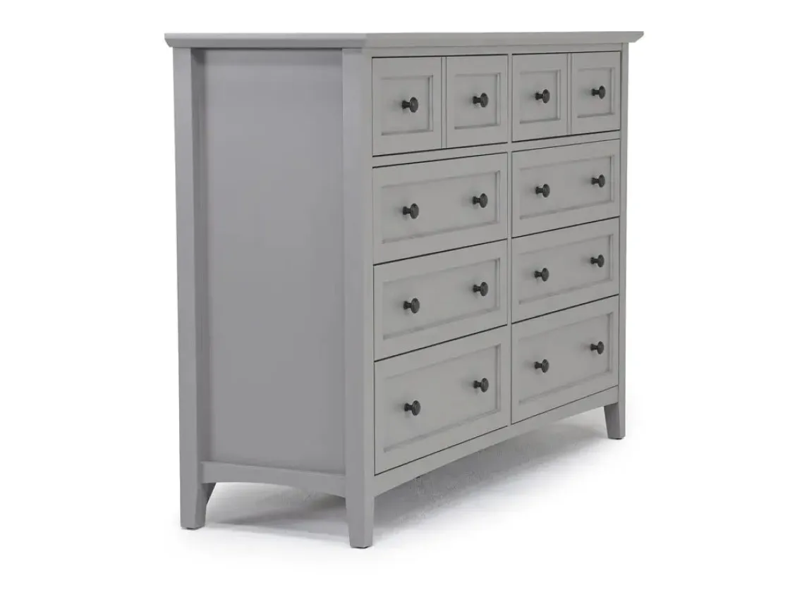 Mor Furniture Grace Panel Bed, Dresser, Mirror & Nightstand In Snowfall, Full