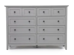 Mor Furniture Grace Panel Bed, Dresser, Mirror & Nightstand In Snowfall, Full
