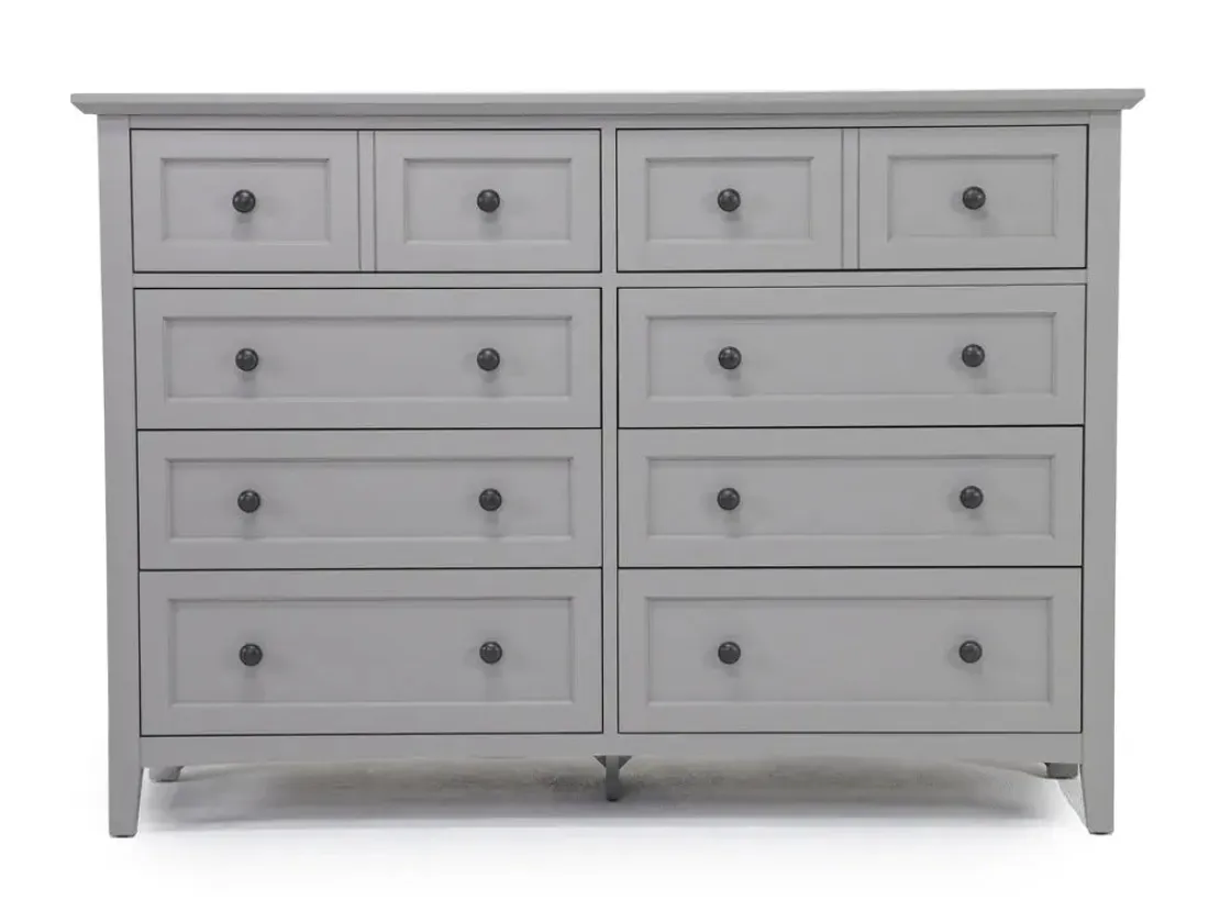 Mor Furniture Grace Panel Bed, Dresser, Mirror & Nightstand In Snowfall, Full