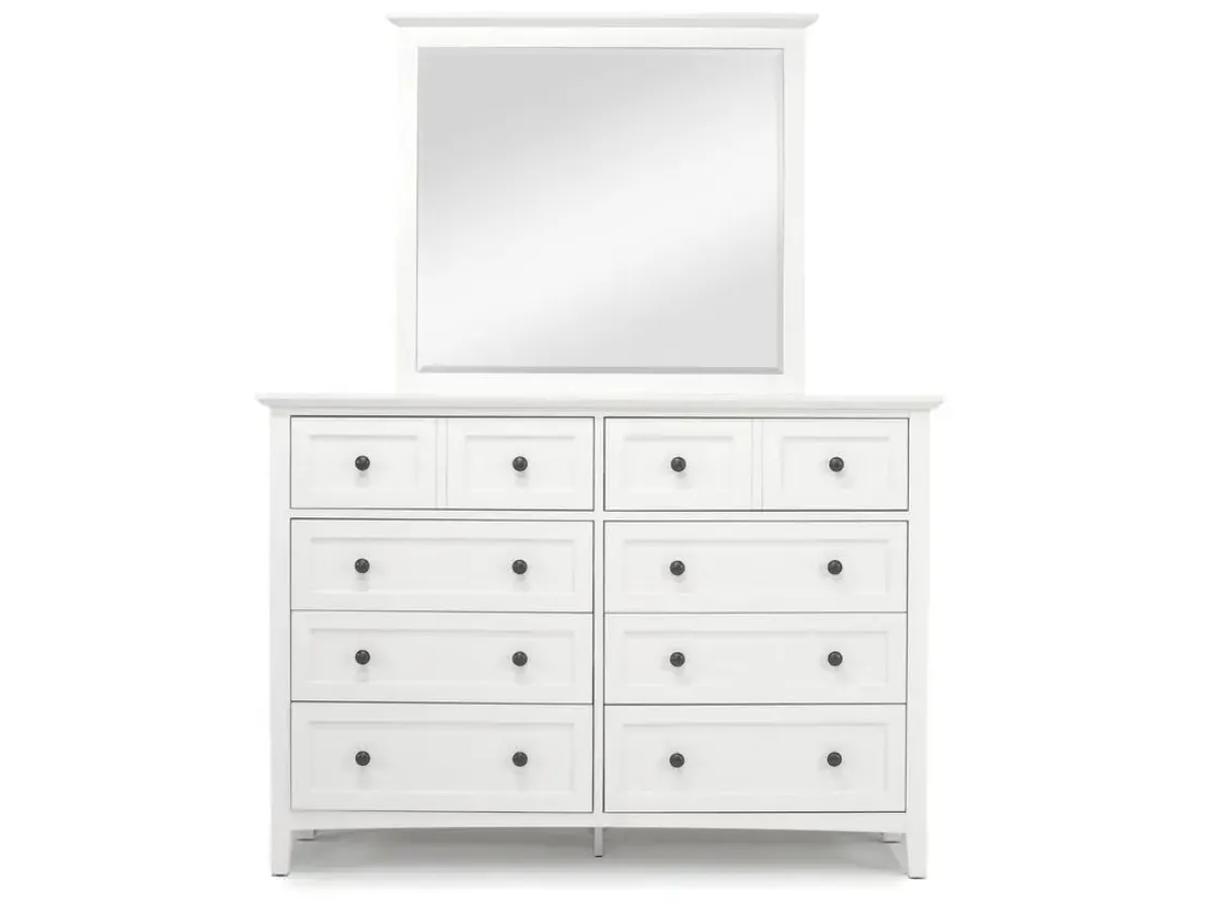 Mor Furniture Grace Panel Bed, Dresser, Mirror & Nightstand In Snowfall, Full