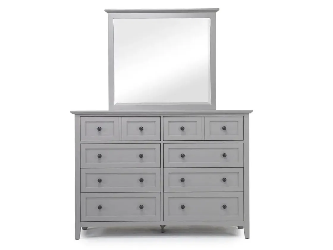 Mor Furniture Grace Panel Bed, Dresser, Mirror & Nightstand In Snowfall, Full