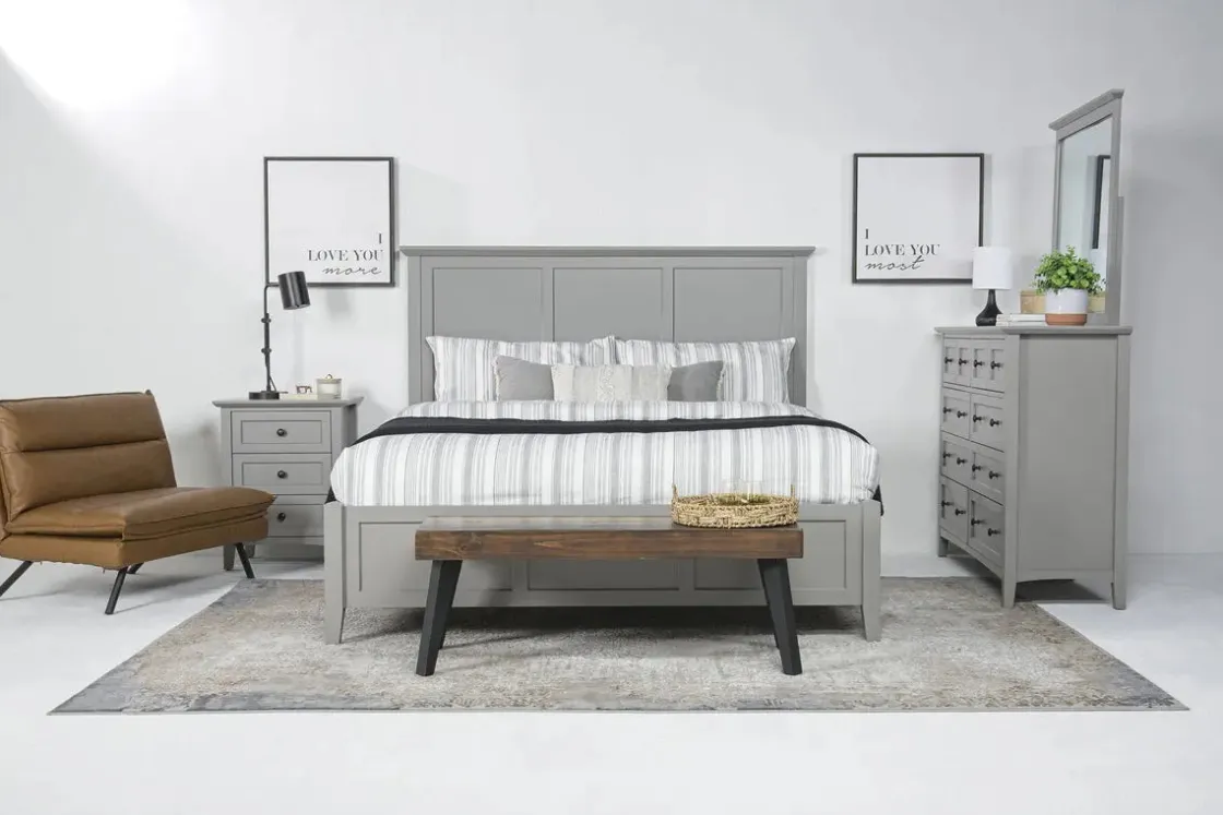 Mor Furniture Grace Panel Bed In Raven, Full
