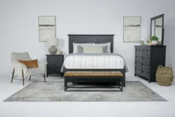 Mor Furniture Grace Panel Bed In Raven, Full