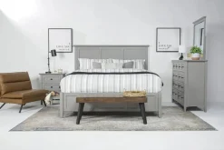 Mor Furniture Grace Storage Bed, Dresser, Mirror & Nightstand In Snowfall, Full