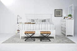 Mor Furniture Grace Storage Bed, Dresser, Mirror & Nightstand In Snowfall, Full