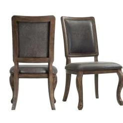 Mor Furniture Gramercy Tufted Tall Back Side Chair In Walnut, Set Of 2
