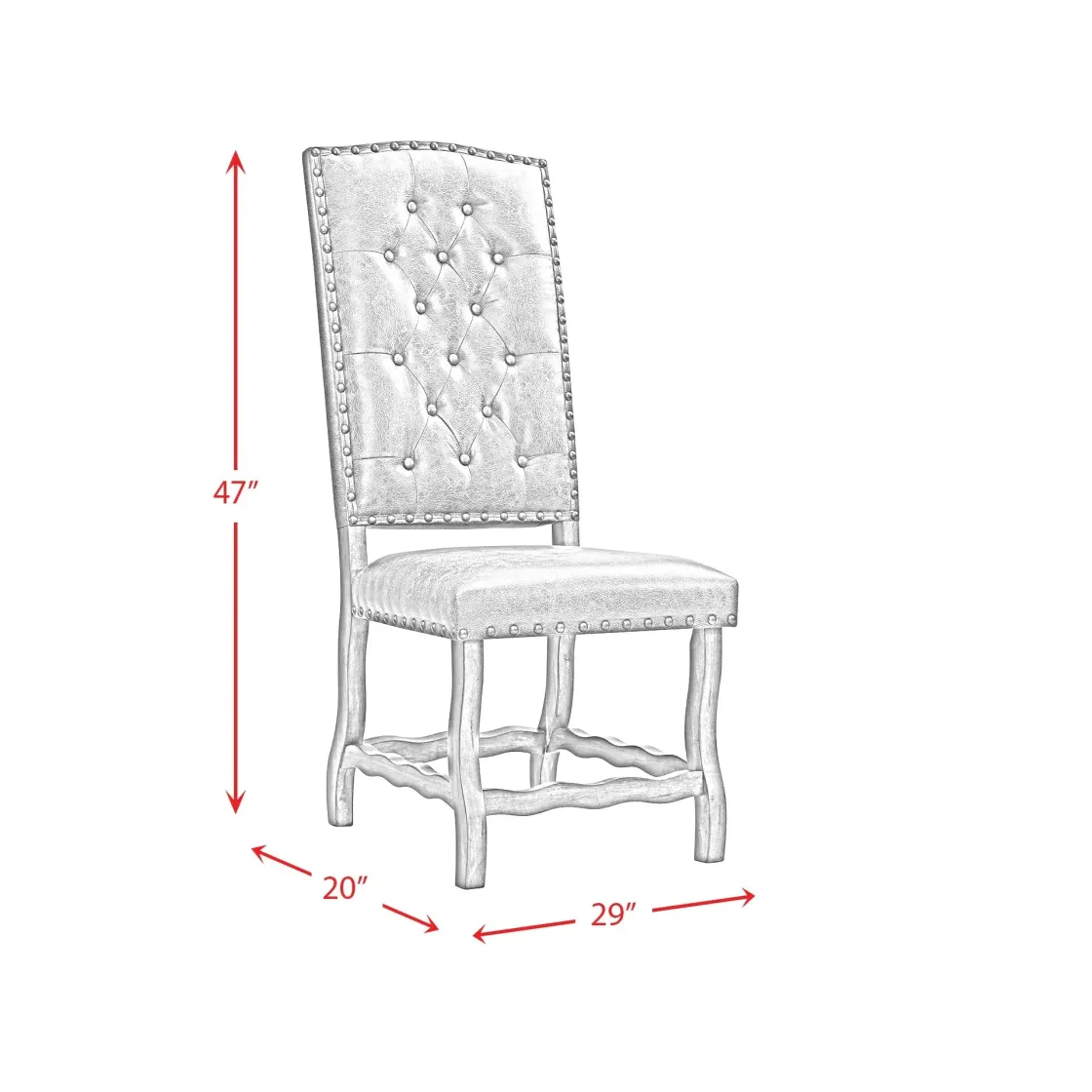 Mor Furniture Gramercy Tufted Tall Back Side Chair In Walnut, Set Of 2