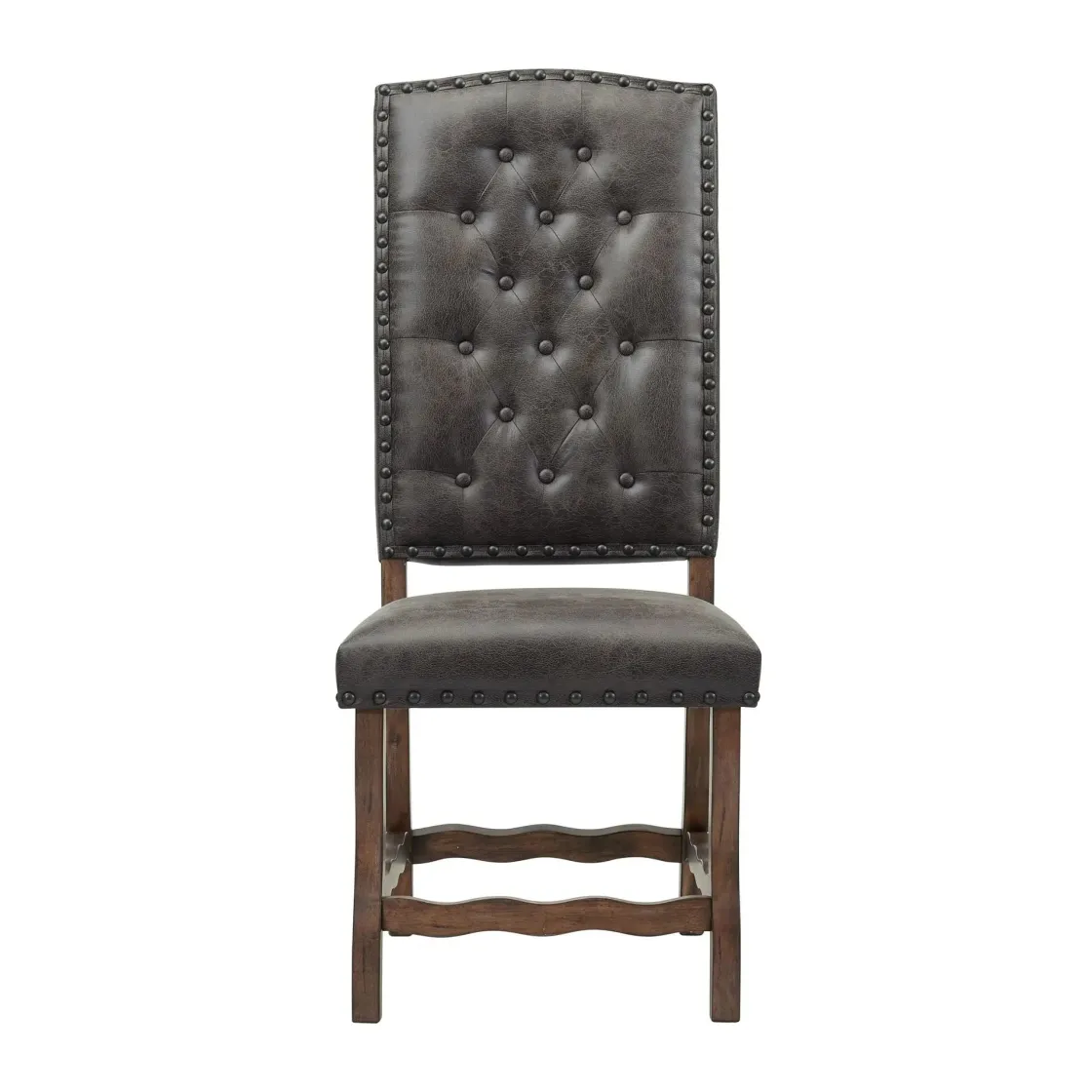 Mor Furniture Gramercy Tufted Tall Back Side Chair In Walnut, Set Of 2