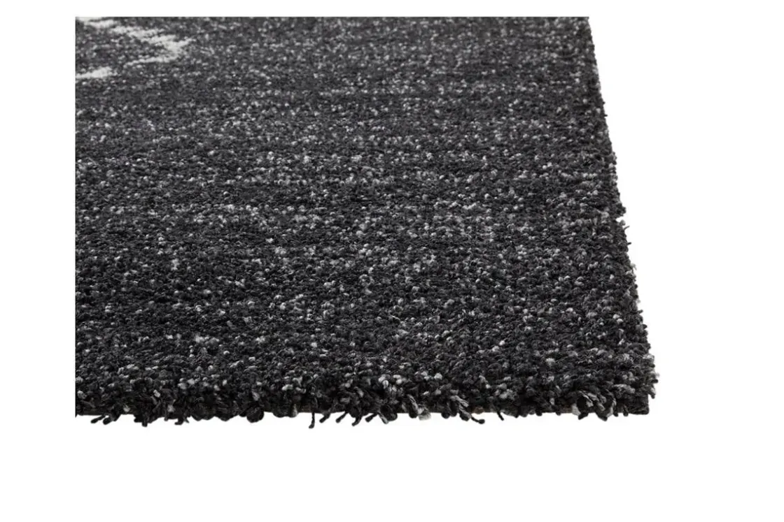 Mor Furniture Granada Luna Rug In Diamond Black, 5’ X 8’