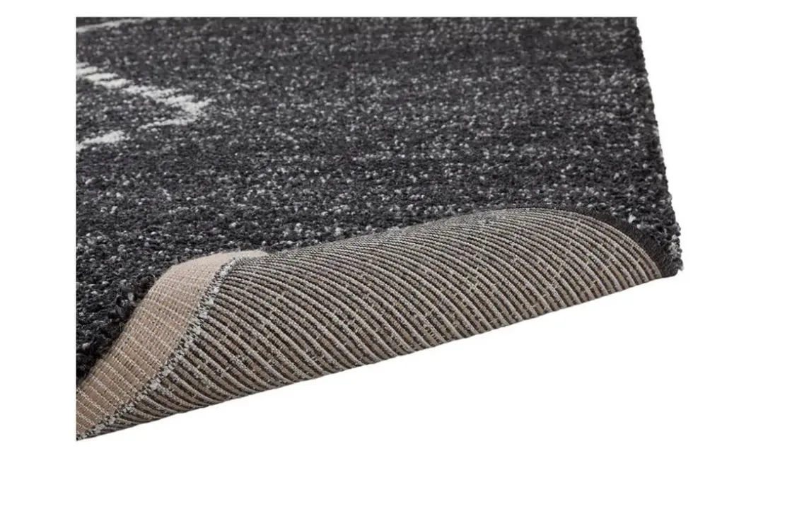 Mor Furniture Granada Luna Rug In Diamond Black, 5’ X 8’