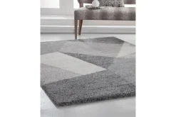 Mor Furniture Granada Vista Rug In Gray Geometric, 5’ X 8’