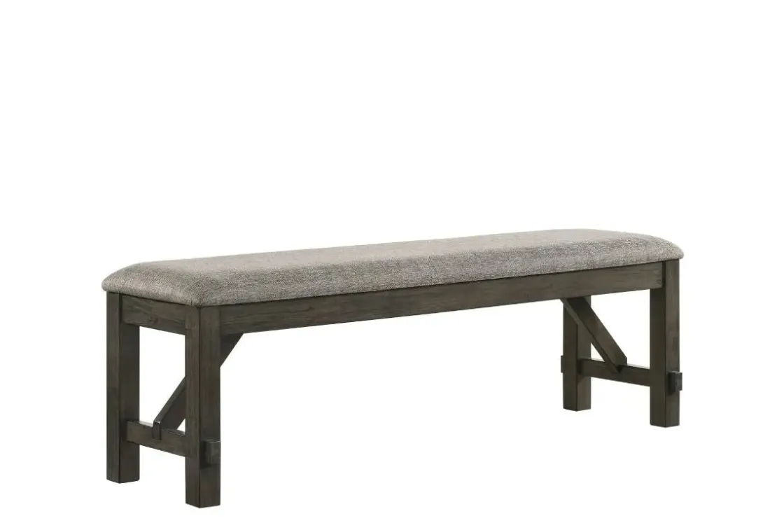 Mor Furniture Gulliver Dining Table, 4 Chairs & Bench In Rustic Brown