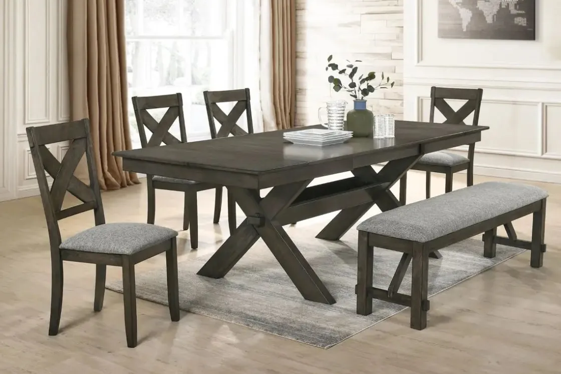 Mor Furniture Gulliver Dining Table In Rustic Brown