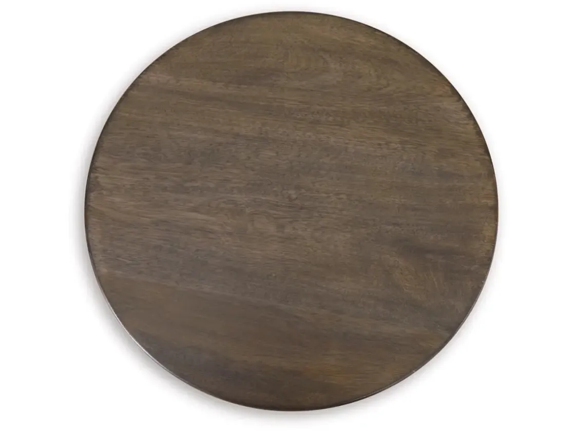 Mor Furniture Hadcher Accent Table In Warm Brown And Cream