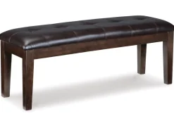 Mor Furniture Haddigan Dining Bench In Dark Brown