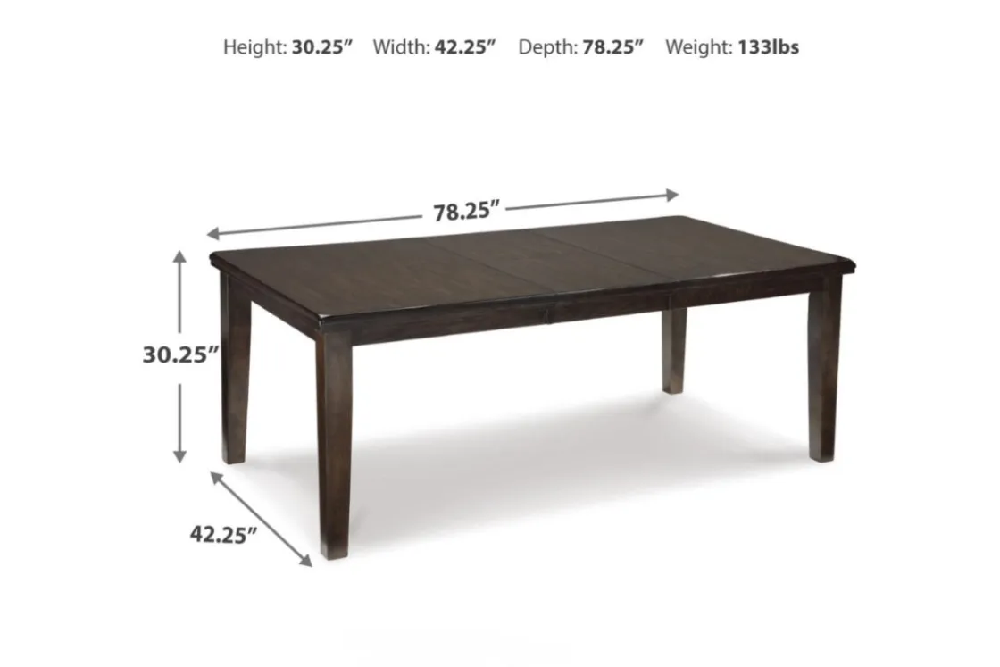 Mor Furniture Haddigan Extendable Dining Table, 4 Chairs & Bench In Dark Brown