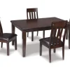 Mor Furniture Haddigan Extendable Dining Table & 4 Chairs In Dark Brown