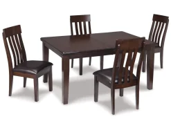 Mor Furniture Haddigan Extendable Dining Table & 4 Chairs In Dark Brown