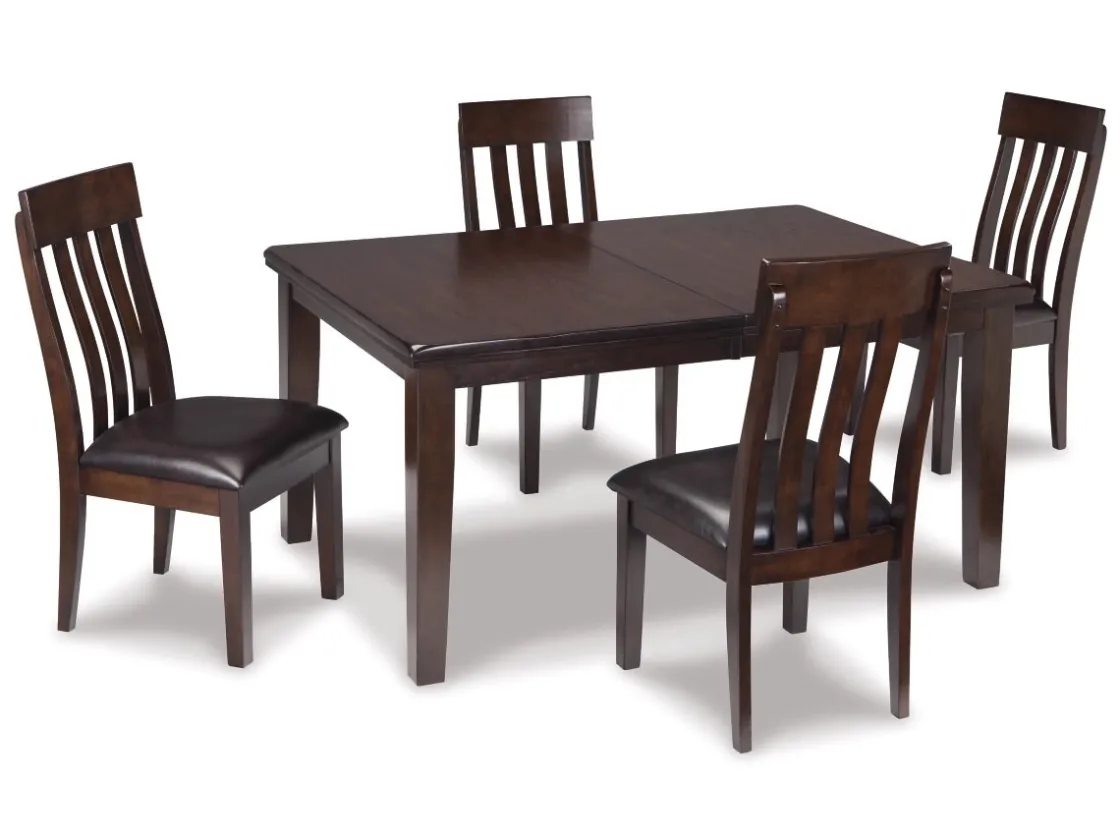 Mor Furniture Haddigan Extendable Dining Table & 4 Chairs In Dark Brown