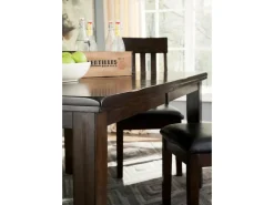 Mor Furniture Haddigan Extendable Dining Table & 4 Chairs In Dark Brown